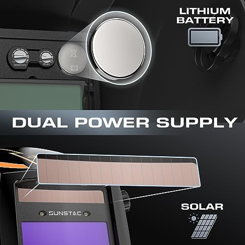 Sunstac Auto-Darkening Welding Helmet, Shade 4/9-13