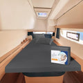 JS Sanders AFT Berth Boat Sheet 3 Pcs 600 TC Egyptian Cotton,Dark Grey Stripe