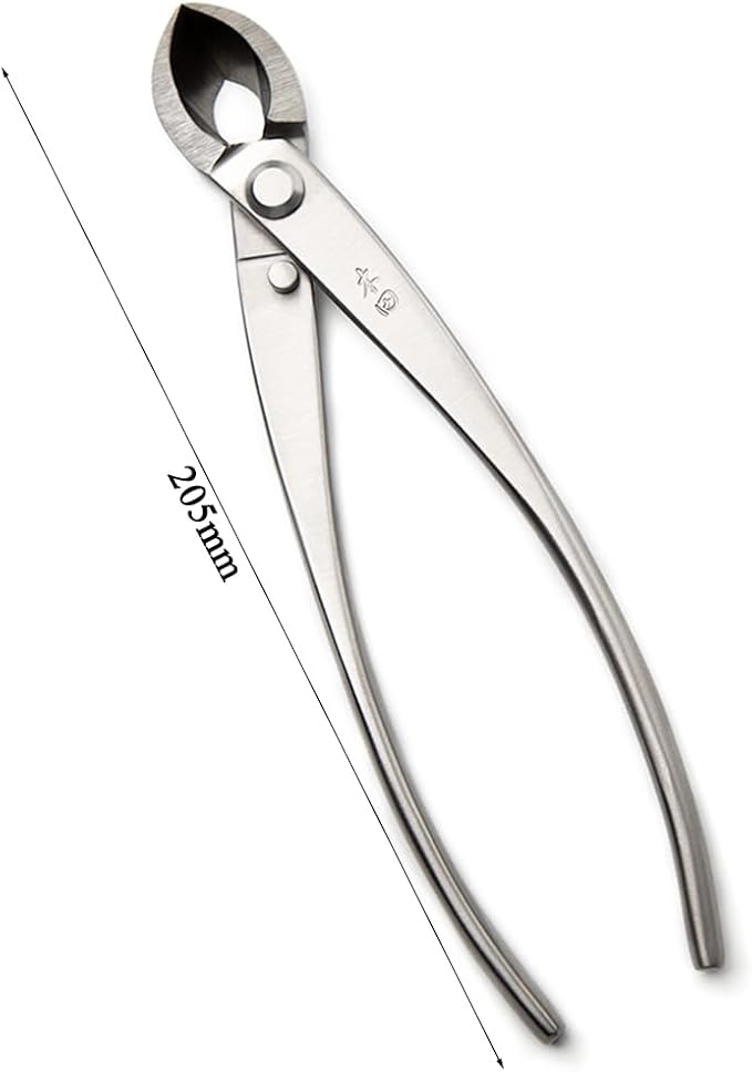 Bonsai Straight Edge Cutter Professional Grade Branch Cutter Alloy Steel Bonsai Tools Equip With Tool Bag (MT-SE-205 branch cutter gift-packaging)