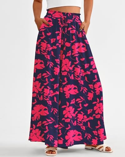 BTFBM Wide Leg Flowy Palazzo Pants for Women