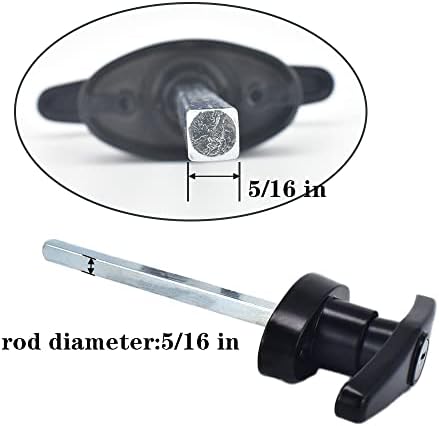 6" T-Handle Shed Door Lock Handle with Lock Keyed Alike Garage t Handle Shed Latch Hardware Locking Handle Lock with 4 Keys & Allen Wrench 1kit
