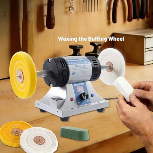 800W Jewelry Polisher, Variable Speed Bench Polishing Machine