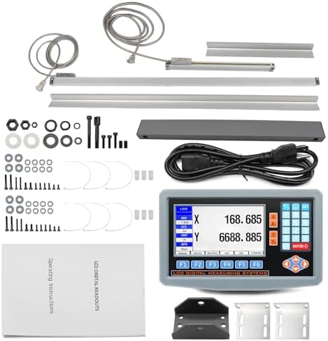 2-Axis Digital RPM Linear Scale Encoder DRO Kit 350mm+700mm