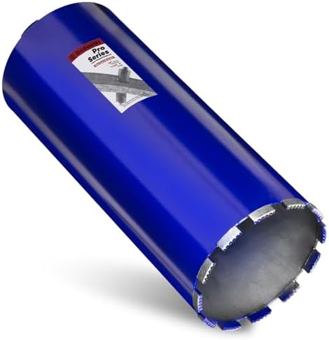 6 Inch Core Drill Bit for Concrete with Rebar - 14" Depth, Wet Use, 1-1/4"-7 UNC, Upgraded Welded Teeth for Brick, Block, Masonry, Stucco, Alsphalt - Great for DIY & Pros (152mm)