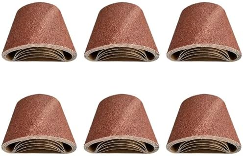 8x19 Inch 6Pcs 24 Grit Aluminum Oxide Sanding Belts, Extra Coarse for Wood, Metal, Paint Stripping (6, 8x19 In-24Grit)