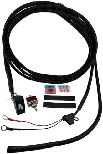 Push Industries 118.507 Powered Snow Blower Actuator Chute Deflector Control Kit - Designed for Deere, 47", 54", & 60" Snow Blowers (Complete Wire Harness w/Toggle & Rocker inc.)