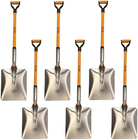 Ashman Snow Shovel with Large Scoop and Heavy Duty Handle (6 Pack)