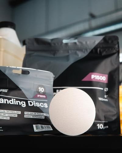 CARPRO Sanding Discs - Silicon Carbide Sanding Foam Pads, Remove Paint Defects While Keeping OEM Appearance, Wet or Dry Sanding - P1500 - (6" Pack of 10)