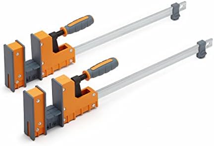 Bora 18" Parallel Clamp Set, 2 Pack of Woodworking Clamps with Rock-Solid, Even Pressure, 571118T, Rustic Brown