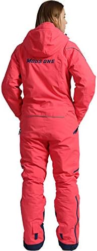 Women One Pieces Ski Suits Waterproof Warm Insulated Ski Jumpsuit Removable Hood Snowsuit for Snow Sport