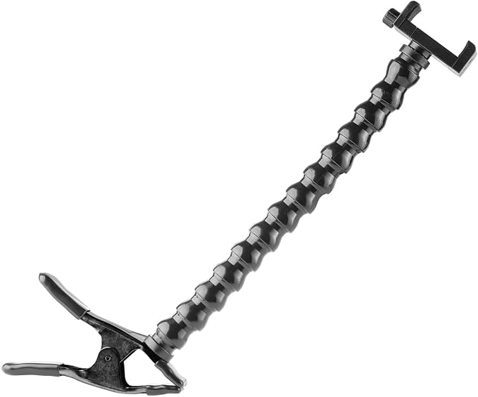 MOGO ModularHose Assistive Technology Phone Holder with Heavy-Duty Spring Clamp (Opens to 2"), 14 Inch Arm