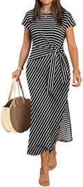 ANRABESS Womens Summer Wrinkle-Free Maxi Dress