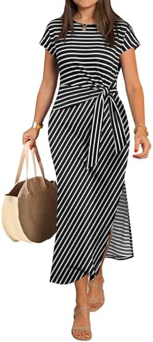 ANRABESS Womens Summer Wrinkle-Free Maxi Dress