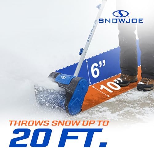 Snow Joe 24V Cordless Electric Shovel Kit w/ 5Ah Battery & Charger, 10″ Clearing Width, 210W Motor – Portable, Lightweight, Heavy-Duty Ice Removal for Deck, Patio, Driveway & Sidewalk, 24V-SS10-XR.