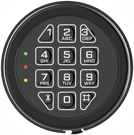 Black keypad Gun Safe Lock Replacement with Solenoid Lock