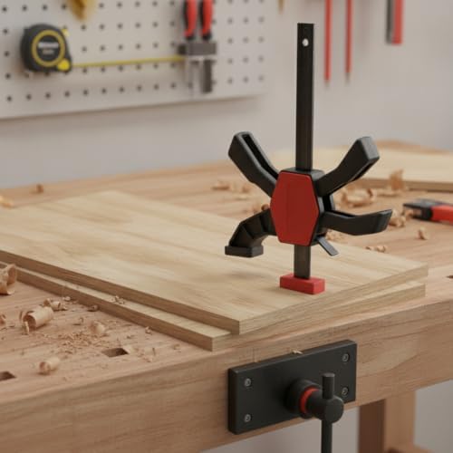 Horizontal Hold Down F-Clamp, Alloy Steel Workholding Device for Woodworking and Metal Assembly, 17.7 Inch Capacity (1 PC)