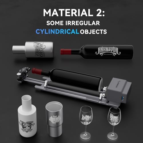 ATOMSTACK Rotary Bundle R8 Pro Rotary Chuck, Rotary Roller, 4th Axis & Y-Axis Dual Rotary Kit, For AtomStack Laser Machine, for Cylindrical & Irregular Objects (Cups, Bottles, Spheres), USB Plug Play