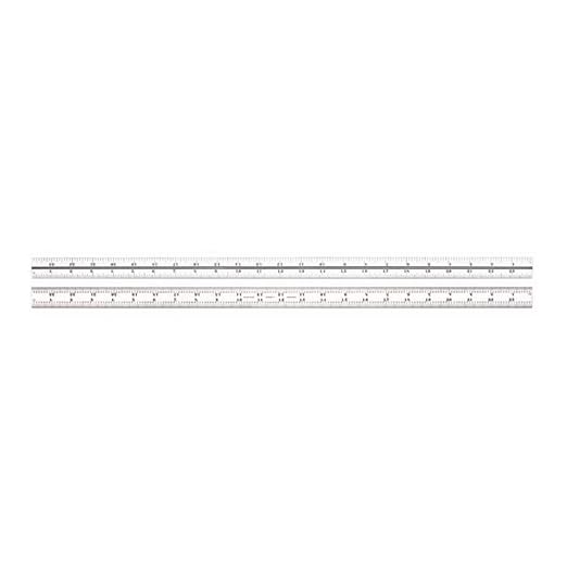 Starrett Blade Only for Combination Squares, Sets and Bevel Protractors - Ideal for Woodworking and Metalworking - 24" Length, Satin Chrome Finish, 4R Graduation - CB24-4R