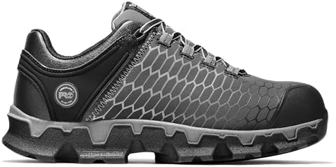 Timberland PRO Men's Powertrain Sport Alloy Safety Toe Industrial Athletic Work Shoe, Black/Grey-2024 New Raptek, 7 W