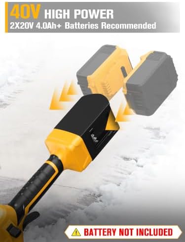 HEINPRO Cordless Snow Shovel Compatible with DeWalt 20V Max Battery