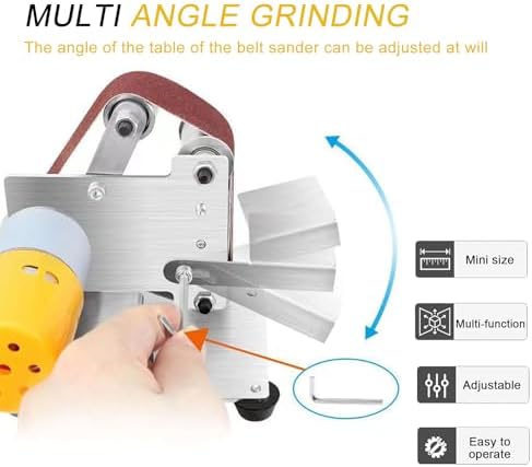 Mini Belt Sander 7 Adjustable Speed -15 Degree Professional Electric
