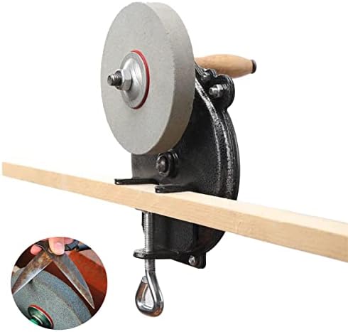 Kitchen Knife Sharpener Hand-cranking Grinding Machine, Sharpener Tool for Kitchen Knives, Garden Tool Sharpener, 6 Inches DIY Polishing Machine Tool Grinder