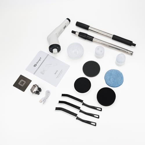 Ibergrif Electric Cleaning Brush with 6 Brush Head, Electric Spin Scrubber