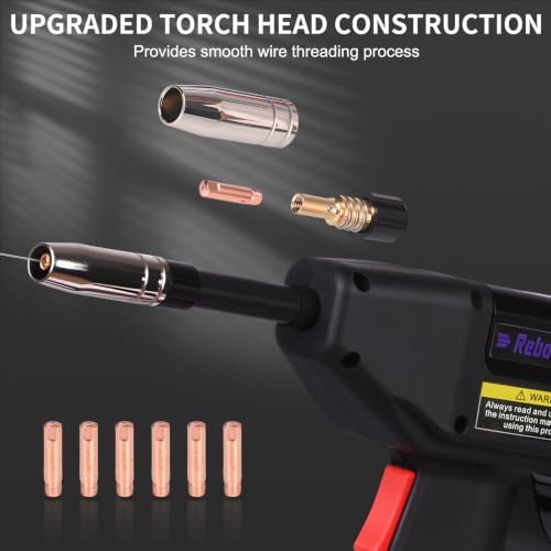 Reboot MIG Welder Spool Gun 10ft LBT150,150Amp MIG Aluminum Welding Torch Works for RBM2500D PRO/RBM2500D MAX (Please verify the model before purchase) Euro Central Connector