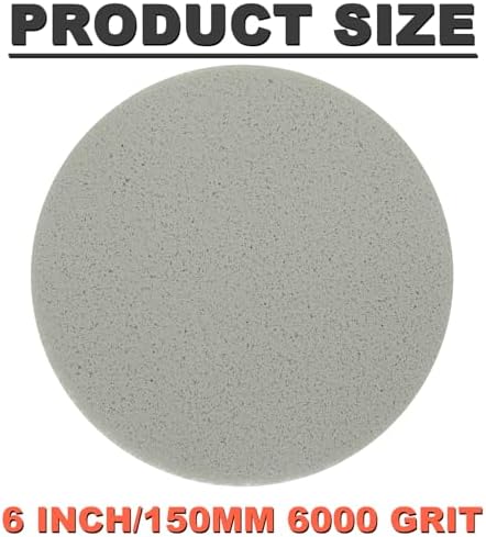 6000 Grit 6 Inch Foam Sanding Discs: 15Pcs Hook & Loop Wet Dry Use
