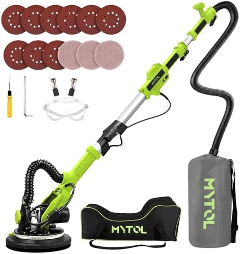 MYTOL 7.2A Drywall Sander with Vacuum, LED, 6-Speed