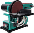 4" x 36" Belt & Disc Sander Combo, Heavy Duty Benchtop Sanding Station with Adjustable Bevel Table for Woodworking Metalworking & DIY Projects