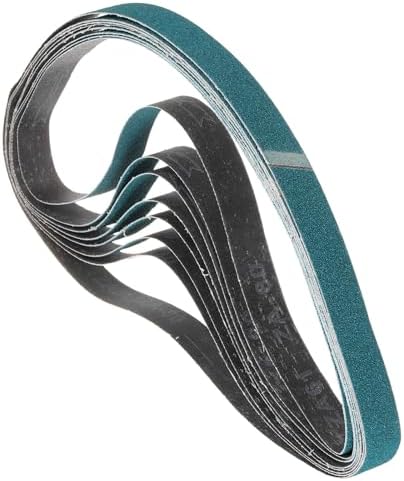 10 Pcs Sanding Belts 1.2 x 13 Inch 80 Grit Zirconia