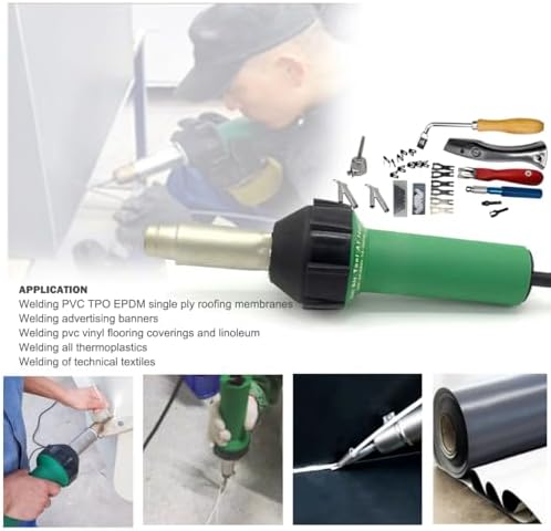 120V Hot Air Welding Gun Flooring Weld Kits Welding System 1600W Welding PVC TPO EPDM Single Ply Roofing Membranes FloorRepair Welding Tools
