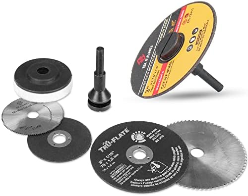 2 Pack Mounting Mandrel 3/8" & 1/4" Arbor Hole for Cut-Off Wheel Circular Saw Blade 1/4" Shaft for Die Grinder Rotary Tool