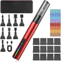 Reciprocating Detail Sander with 8pcs Sanding Head 3 Speed Adjustable Colorful Cordless USB Charging Electric Pen Sander with 12 Sheet Self-Adhesive Sandpaper and Storage Box
