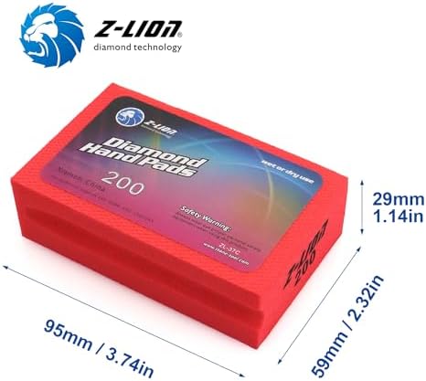 Z-Lion Electroplated Diamond Hand Polishing Pad Foam Back for Granite Marble Stone Glass Ceramic (200#)