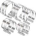 Hicarer 10 Pcs Exhaust Pipe Tacking Band Welding Clamp-on Kit, 2"-4"