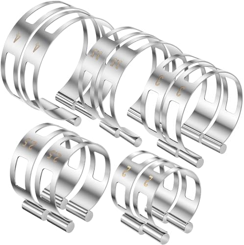 Hicarer 10 Pcs Exhaust Pipe Tacking Band Welding Clamp-on Kit, 2"-4"