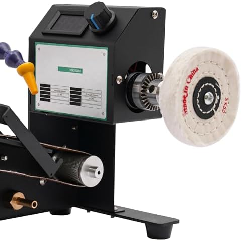 350W Electric Bench Sander Disc Sander with 10 Abrasive Belts and Papers, Tabletop Random Orbital Sander Belt Sander for Woodworking, DIY, Metal, Stone Black 110V 8500RPM
