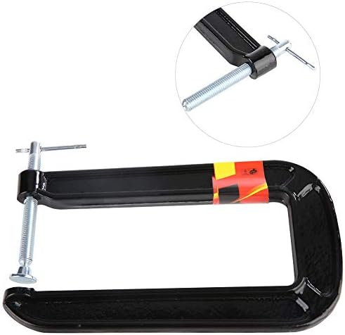 Heavy Duty G Type C Clamp for Woodworking, Carpentry Clamping Device with Forged Steel Frame and Ergonomic Handle, High Torque Spiral Threaded Rod for Secure Fastening (Clamping thickness 60*depth
