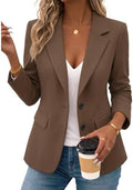 Mina Self Women's Business Casual Blazer Slim Fitted Lightweight Jacket