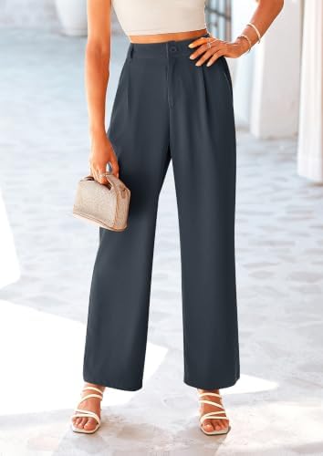 PRETTYGARDEN Women's Flowy Wide Leg Dress Pants