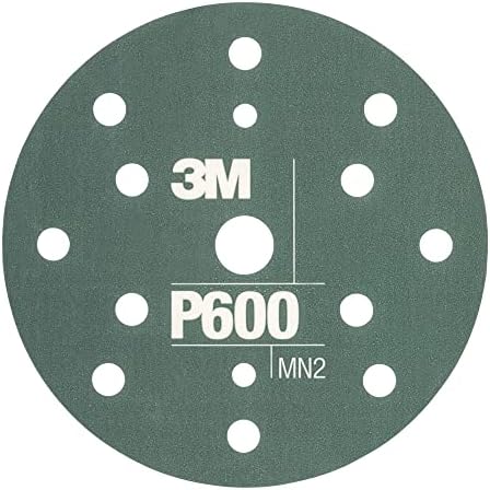 AMAPR 3M Hookit Flexible Abrasive Disc 34405, 6 in, 600+ Grade, 25 Pack, Primer Sanding, E-Coat Sanding