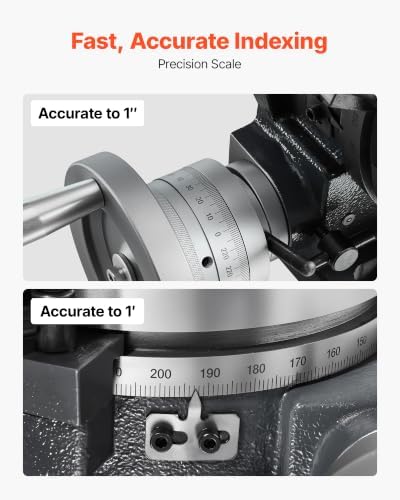VEVOR Horizontal Vertical Rotary Table 8 in Precision Milling Rotary Table
