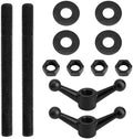 Hardware Kit for Moxon Vise, 8 Inch Threaded Rods Bench Vise Screw Kit with Cast Knobs, Nuts & Washers, Woodworking Workbench Tools for Wood Carving & Dovetail Cutting
