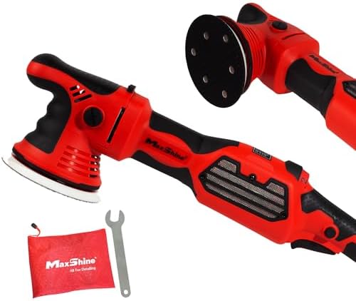 Maxshine MB8 Pro Brushless DA Polisher – 1200W Car Buffer with 8mm Throw, 5” Backing Plate, 5/16”-24 Thread & 6-Speed Control – Auto Detailing Tool for Cars, Trucks, SUVs & Boats, Swirl Removal