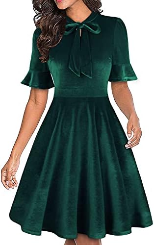 Women Summer Floral Ruffle Sleeve Wear to Work Church Wedding Guest Party Dresses