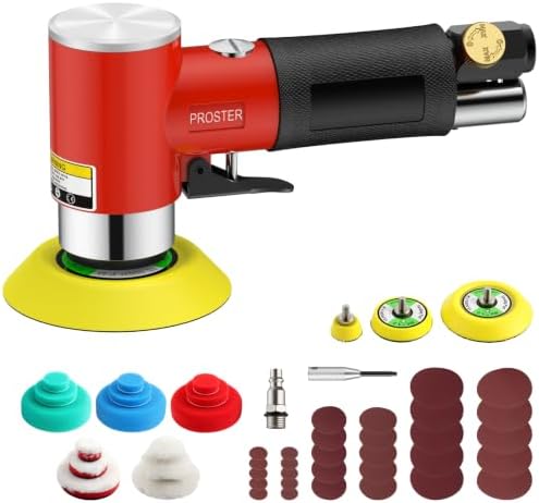 Proster Random Orbital Air Sander 1/2/3Inch Mini Pneumatic Sander Kit
