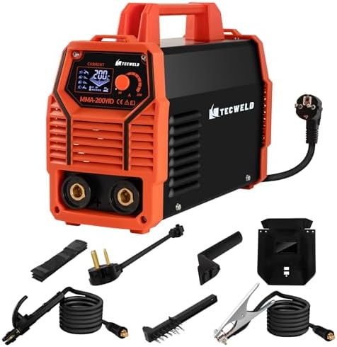 200A Pro Welder, 110V/220V Dual Voltage 2 In 1 ARC/Lift TIG Welding Machine with Synergic Control, IGBT Inverter Stick Welder with Large LED Display, Hot Start, VRD, Arc Force and Anti-Stick
