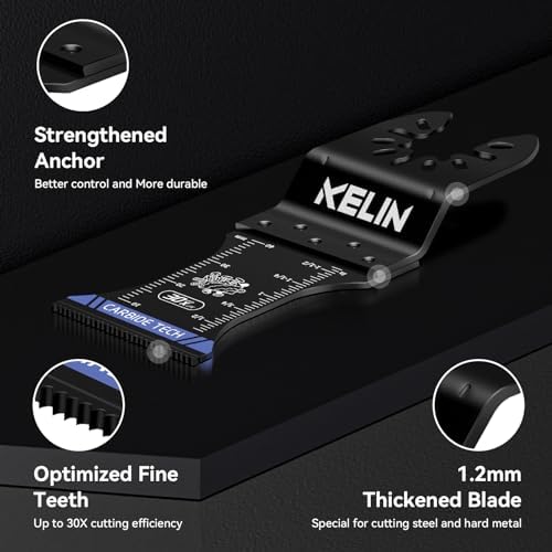KELIN 6 PCS Titanium Oscillating Blade,Universal Multitool Blades